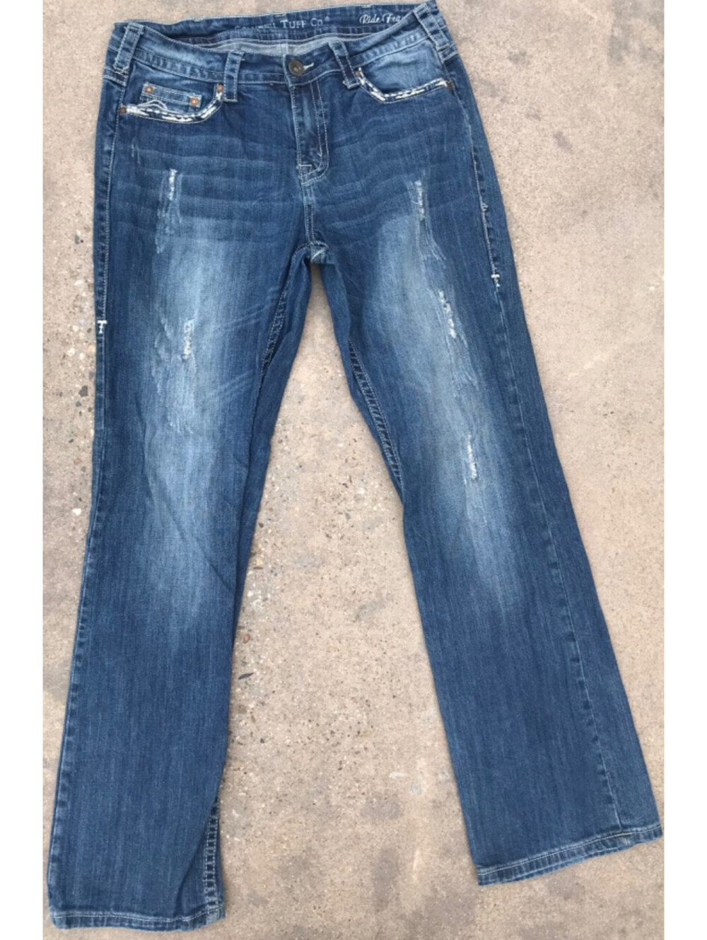 Cowgirl Tuff Co Jeans 30 X32 Jean It Up Barbed Wire Pants Western Distressed